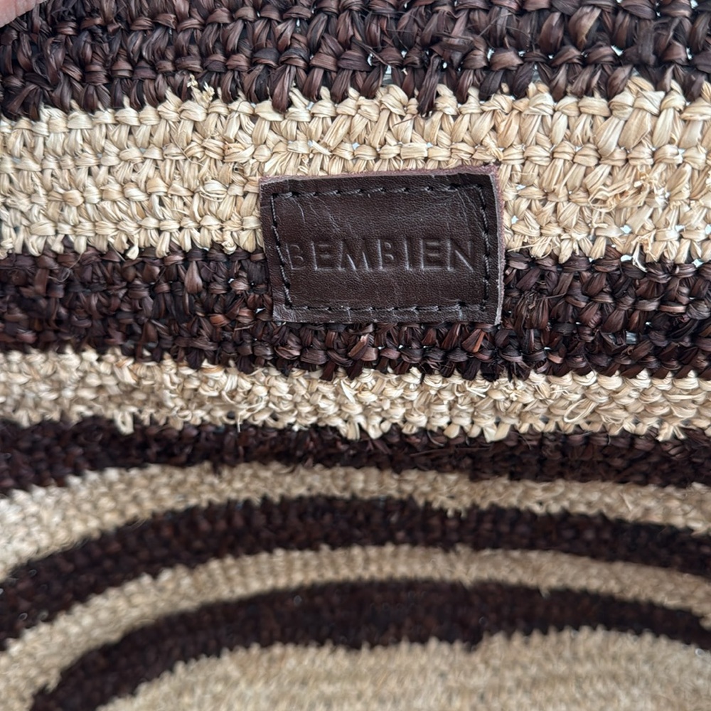 Striped Brown and Cream Tote Bag - Picture 7 of 8